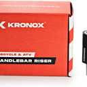 KRONOX Premium 1 1/8" Motorcycle Handlebar Riser - CNC Aluminum Alloy Handle Bar Riser Mount Extender for ATV, Motor & Dirt Bike Handlebars- Easy DIY Plugs Road Accessories-Matte Black, Screw Included