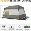 Naturehike Cape 6 Person Camping Tent, 60S Easy Setup Instant Tent Pop up Tent, Waterproof Large Tall 6/8 Person Tents for Camping, Car Camping