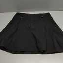 Ruolai Goth Black Pleated Mini Skirt with Chain High Waisted Tennis Skirt (Large)