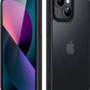 JETech Matte Case for iPhone 13 6.1-Inch, Shockproof Military Grade Drop Protection, Frosted Translucent Back Phone Cover, Anti-Fingerprint (Black)