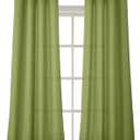 BGment 108 Inch Curtains Extra Long Curtains for Living Room, High Ceiling Floor Long Linen Look-Like Thick Burlap Textured Light Filtering Privacy Window Drapes, 52 x 108 Inch, Olive Green