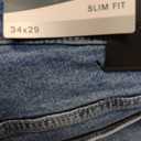 Perry Ellis Men's Indigo Slim Fit 5-Pocket Denim Pants (Blue, L)