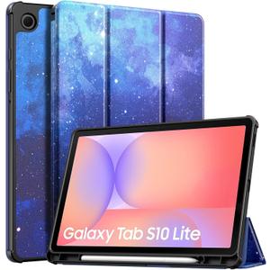 TiMOVO Case for Samsung Galaxy Tab S10 Lite 10.9 Inch 2025 SM-X400/X406 with S Pen Holder, Slim Stand Soft TPU Back Protective Cover, Support Auto Wake/Sleep, Blue Starry Sky