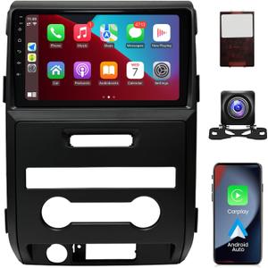 Naifay Android Car Radio Stereo for Ford F150 F-150 2009 2010 2011 2012 with Wireless Carplay Android Auto, 2+32G 9 inch Touch Screen Car Stereo Bluetooth in Dash GPS Navigation WiFi FM Backup Camera