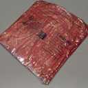 AVOIN colorlife Gold Foil Velvet Throw Pillow Covers 16 x 16 Inch, Red Luxury Accent Cushion Case Glitter Decoration for Home Sofa Couch Set of 2