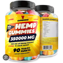 Gummies for Pain, Anxiety, Sleep, Stress Relief, 35000 MG, High Potency, Premium Calm Gummy Bears with Oil - 100% Natural - Improves Memory, Focus, Attention - Omega 3, 6, 9 & Vitamins B, E BBD: 02-2022