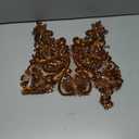 Hand-Made Beaded Rhinestons DIY Clothing Appliques Patch sew on Decoration Flower Applique Dress Accessories (Coffee)