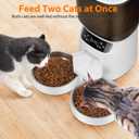 Automatic Cat Feeders for Two Cats, 5L/20 Cups Double Automatic Cat Food Dispenser with 2 Stainless Bowls, Timer Setting 20 Portions 6 Meals Per Day, 10s Meal Call (White)