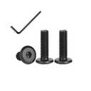 15pcs M6x35mm Flat Head Hex Socket Cap Screws,304 Stainless Steel 18-8 Socket Cap Bolts, Furniture Bolts Countersunk Connector Screw, Full Thread,Black Oxide with Hex Spanner