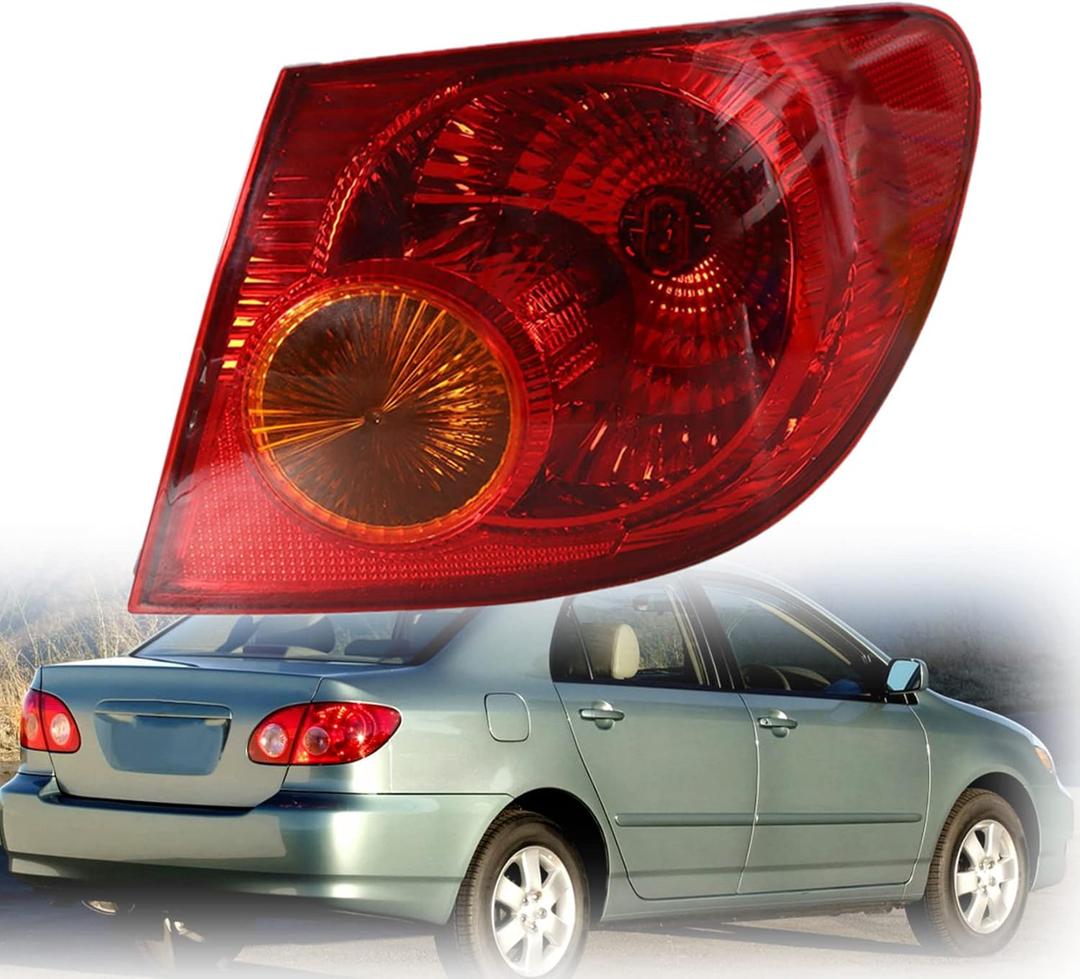 1-Pack RH Tail Light Assembly Replacement for Corolla 2005-2008 Outer Passenger Side