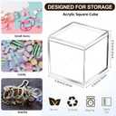 Tuanse 40 Pcs Acrylic Box with Lid Clear Small Acrylic Box Plastic Square Cube with Lid Mini Containers Display 2.2 x 2.2 x 2.2 Inch for Candy Pill Tiny Jewelry Toys Gifts
