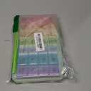 Ezy Dose Weekly (7-Day) Pill Case, Medicine Planner, Vitamin Organizer Box, Convenient and Easy to Use, X-Large Pop-Out Compartments, 4 Times a Day, Rainbow Lids with Case, BPA Free