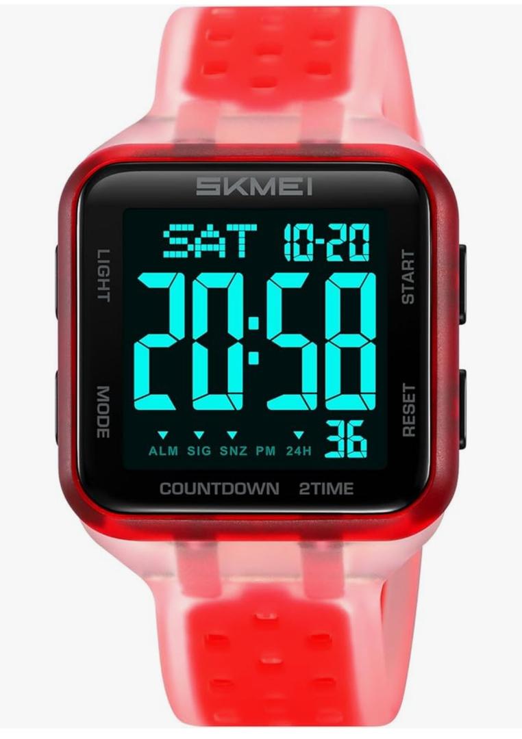 SKMEI Men's Sports Digital Watches Military Multifunction Watches for Women with Waterproof Alarm Dual Time Zones Stopwatch