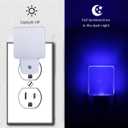 Blue Night Light Plug in, Dusk to Dawn Sensor Automatic On and Off, Decorative Wall Blue LED Night Lights for Adults Kids Room, Hallway,Bedroom, Stairs, Kitchen, Halloween Christmas Decor, 4 Pack