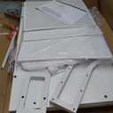 White Makeup Vanity Desk with Mirror and Lights, Vanity Set with Chair, Make Up Dresser Table with Drawers and Power Outlet for Girls Bedroom Small Space