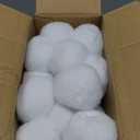 50 Pack Fake Snow Ball, 2-inch Indoor Snow Fight Ball Set, Soft Artificial Snow Fight Balls for Kids, Fake Snowballs for Christmas Games Party Decorations, Indoor Snowballs for Winter School Party