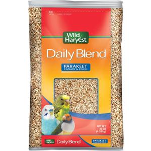 Wild Harvest Daily Blend Nutrition Diet for Parakeet, Canary and Finch 10 Pounds, Orange flavour (EXP 09/30/26)