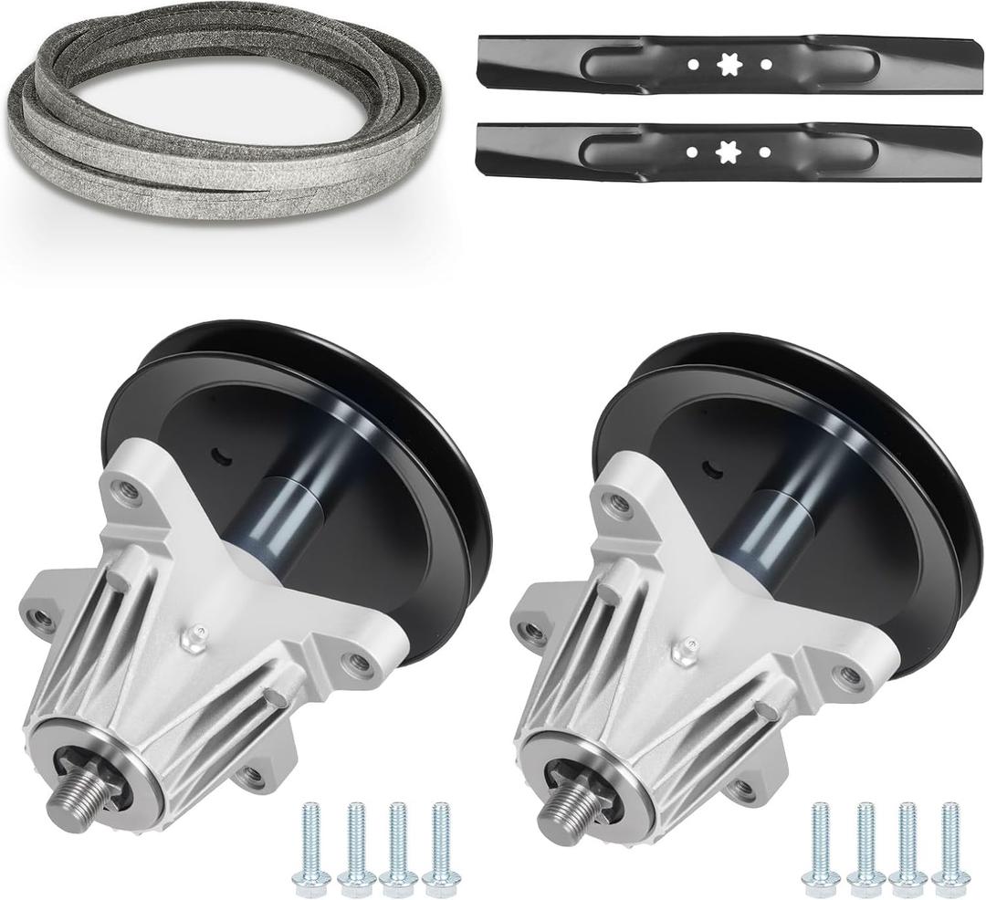 42" Deck Rebuild Kit Fit for MTD LT4200 M155-42 T1000 T1400 T1800 Mower, 2 Spindle 618-06991 918-06991, 2 Blades 742-04312 742-04308, 1 Belt 754-04060