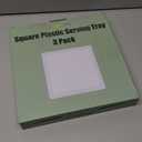 Youngever 3 Pack Plastic Serving Trays, Square Serving Platter for Parties, 10 inch x 10 inch (White)