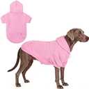 KOOLTAIL Basic Dog Hoodie - Soft and Warm Dog Hoodie Sweater with Leash Hole and Pocket, Dog Winter Coat, Cold Weather Clothes Sweatshirt for Small Medium Large Dogs Puppy Cat Boys Girls Pink XL/XXL