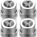 4 Pcs 1.98'' Axle Grease Cap Trailer Hub Dust Caps Grease Fitting Caps for Most Standard 2000 to 3500 Pound Axles
