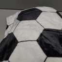 Soccer Blanket Soccer Gifts for Boys Girls 8-12 Coach Team Gifts Birthday Bedroom Stuff (Black White, 40x50 inch)