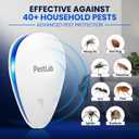 PestLab Ultrasonic Pest Repeller Indoor Plug In Bug Repellent for Mice, Rodents, Rats, Roaches, Ants, Spiders, Mosquitoes & Bed Bugs Electronic Pest Control Device with 300 Sq Ft Coverage 1 Pack
