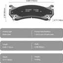 Premium Ceramic Disc Brake Pad Set - Compatible with Select Cadillac Escalade; Chevrolet Avalanche, Express, Silverado, Suburban, Tahoe; GMC Savana, Sierra, Yukon XL + More