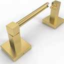 Ruacq Gold Toilet Paper Holder Double Post Pivoting Square Tissue Holders Roll Holder Hangers Brushed Gold Toilet Paper Stand Bathroom Stainless Steel and Zinc Alloy Modern Wall Mounted