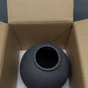 Large Blak Ceramic Vase - 9.8 Inch Rustic Farmhouse Vase for Home Decor, Minimalist Tall Vases for Living Room, Table, Bathroom, Holiday & Weddings (Sandstone Black)