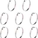 Winlong Stainless Steel 4'' Hose Clamps, 8PK SAE 72 Worm Gear Drive Hose Clamps for Automotive Plumbing