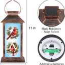 Solar Lanterns for Garden Decor, Waterproof Design Solar LED Hanging Lights for Yard, Patio, Lawn, and Porch, Gifts for Mom, Grandma(Floral Hoop)