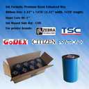 4.33'' x 1476' Premium Resin Enhanced Wax Ribbon, 110mm x 450m Black Thermal Transfer Ribbon, Barcode Thermal Label Printer Ribbon, CSO-Ink Outside, 1'' Core for Zebra, TSC, GoDex, Citizen (1 Roll)