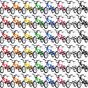 Poen 48 Pcs Kids Mini Finger Bikes Party Favors Miniature Fidget Bicycle Toy Metal Finger Bikes for Students Class Prizes Birthday Gift Goodie Bag Stuffers Carnival Prizes Christmas Stocking Fillers