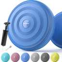 Inflated Wobble Cushion,Circular Non-slip Texture for Comfortable Sitting,Extra Thick Dyna Disc with Pump for Core Strength,Wiggle Seat to Improve Posture,Fitness,660lb Load Capacity (Blue)