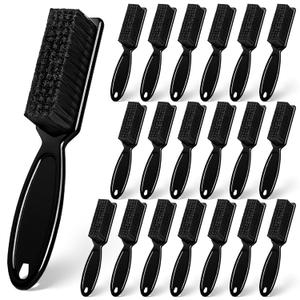 NICEMOVIC Barber Clipper Cleaning Brushes, 20 Pcs Plastic Handle Nylon Bristles, Multifunctional Cleaning Supplies for Hair Salon, Home and Travel Use (Black)