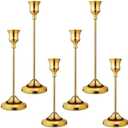Candlestick Holders 10 PCS Metal Taper Candle Holders, KSWING Gold Candle Stick Holders Set, Perfect for Table Centerpiece Mantel Party Wedding Christmas Home Decor, Set of 6