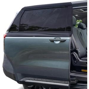 EcoNour Car Window Sun Shades for MPV & Minivan Sliding Door Rear Windows | Elastic Mesh Sunshade for Baby & Passenger Comfort | Car Window Accessories | 2 Pack Side Window Shades