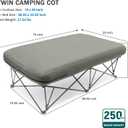 KAMPKEEPER Camping Cot,Camping Cots for Adults,Folding Camping Cot with Inflatable Air Mattress and Carry Bag,for Outdoor Travel Camp Beach Vacation (not Included The Airpump)