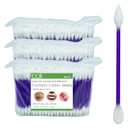 900pcs CGR Precision Cotton Swabs with Pointed and Flattened Tip Cosmetic Makeup Applicator(3x300pcs in bags)