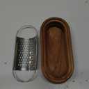 Stainless Steel Cheese Grater With Wood Container Hand Grater Mini Shredder Zester Box Graters for Kitchen