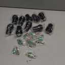 Chumia 10 Pcs Door Stopper Mounted Floor Stops Stainless Steel Cylindrical Stopper Modern Decorative Rubber Bumper Stops Holder Wall Protector for Bottom or Top of Door (Black)