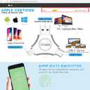 App-le Certified iDiskk 128GB Phone flashdrive iPhone 17 16 Photo Stick USB C iPad Pro Android Samsung for iPhone 15/14/14 PRO/13/13 PRO/12 pro/12 Mini/XR/X, iPhone USB Storage for PC,MacBook