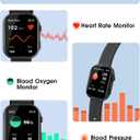 PJYUBVOR Smart Watch for Men Women (Answer/Make Calls), 2.0" Fitness Tracker with 100+ Sport Modes, Heart Rate/Sleep Monitor, Pedometer, SpO2, IP68 Waterproof Smart Watch for Android iOS Phones