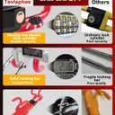 Tevlaphee Steering Wheel Lock Anti-Theft Car Device Heavy Duty Security Car Lock Antitheft Locking Devices Great Deterrent Adjustable Car Wheel Lock Anti Theft for Vehicle Truck SUV with 3 Keys (Red)