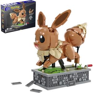 MEGA Pokmon Action Figure Building Set, Motion Eevee with 1366 Pieces, Turn Crank for Running Movement, Build & Display Toy for Collectors