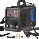 PONEY TIG Welder 200 Amp 5 In 1 TIG Welding Machine DC TIG/Spot TIG/Pulse TIG/Stick, 110V/220V Dual Voltage with Large Digital Display