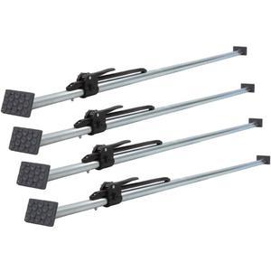 Mytee Products 4 Pack Heavy Duty Adjustable Load Lock Bar for Semi Trailers, Truck Box - 89.75"-104.5" Long Steel Ratcheting Cargo Bar Tie-Down Holder for Enclosed Truck & Vans with 2" - 4" Pads
