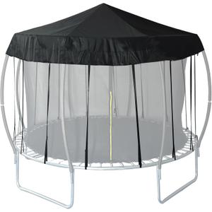 10 FT Trampoline Cover (Cover Only) Outdoor Trampoline Cover-Heavy-Duty Fabric with 16 Fixed Webbing Straps,Waterproof,Snowproof, Windproof, and Tear-Resistant Garden Trampoline Covers