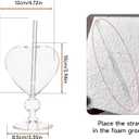4PCS Heart Shaped White Wine Glasses, Glass Highball Glasses, Cocktail Glasses for Parties, Homes, Bars, Clubs, Restaurants, Hotel Venue